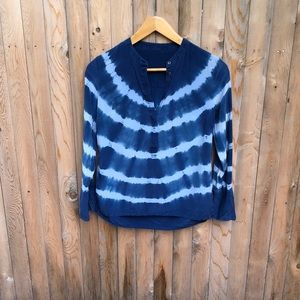 J. Crew Blue Tie-Dye Blouse
